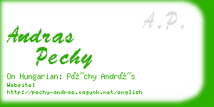 andras pechy business card